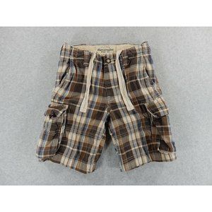 Abercrombie & Fitch Distressed Cargo Casual Shorts (Boy's‎ Size 12) Brown